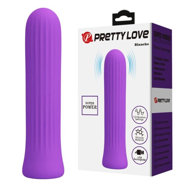 Bala vibrador recargable Blanche color morado