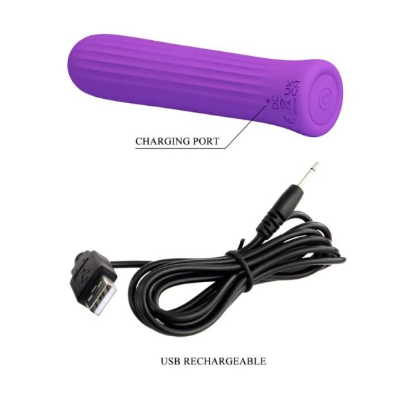Bala vibrador recargable Blanche color morado