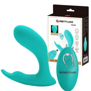 Vibrador con control y pulsaciones Idabelle color celeste