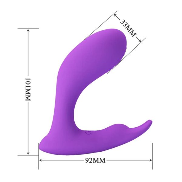 Vibrador con control y pulsaciones Idabelle color morado