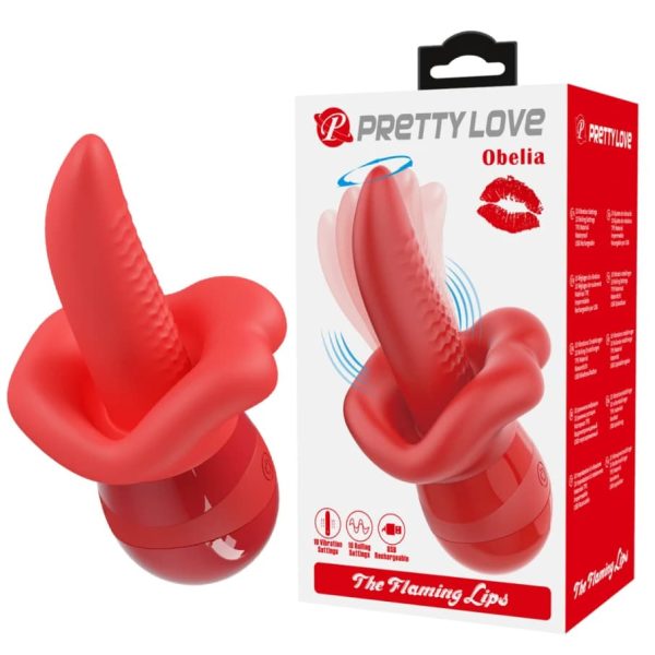 Vibrador en forma de boca con rotación Oblia Vibrador en forma de boca con rotación Oblia