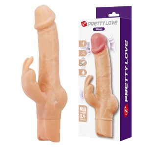 Vibrador rabbit realista recargable Ellison color piel
