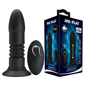 Anal plug vibrador y empuje con control Anal plug vibrador y empuje con control