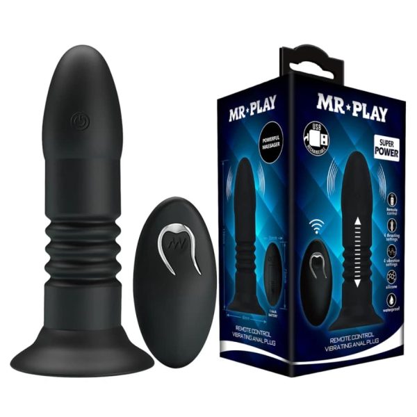 Anal plug vibrador y empuje con control