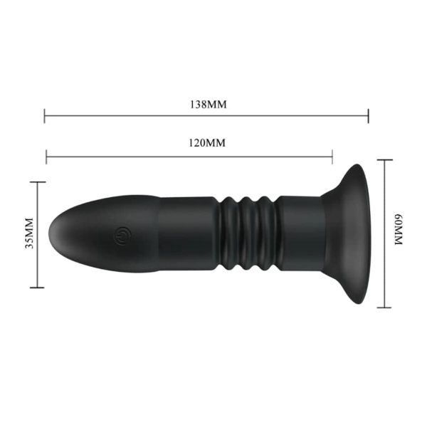 Anal plug vibrador y empuje con control