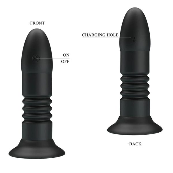Anal plug vibrador y empuje con control